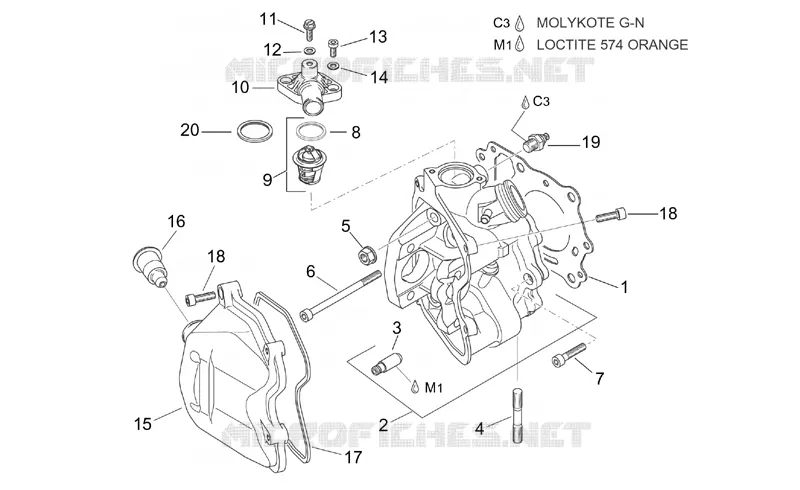 Cylinder head Aprilia APRILIA-SCOOTER 150 LEONARDO 2000  Leonardo