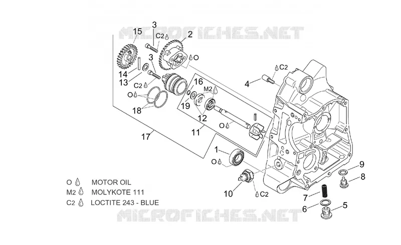 RH Semi-crankcase Aprilia APRILIA-SCOOTER 150 LEONARDO 1999  Leonardo