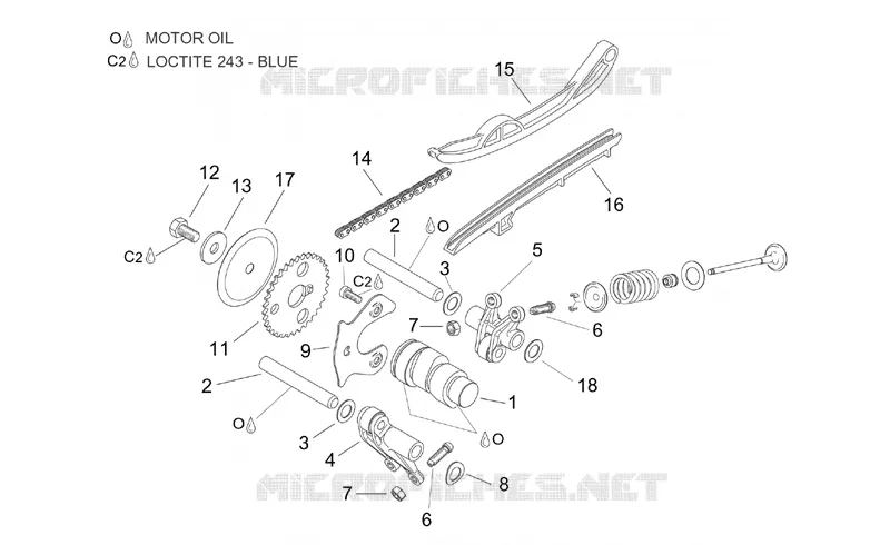 Valve control Aprilia APRILIA-SCOOTER 125 LEONARDO 1999  Leonardo