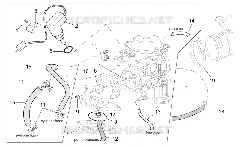 Carburettor cpl. Aprilia APRILIA-SCOOTER 250 LEONARDO 1999  Leonardo (engine Yamaha)