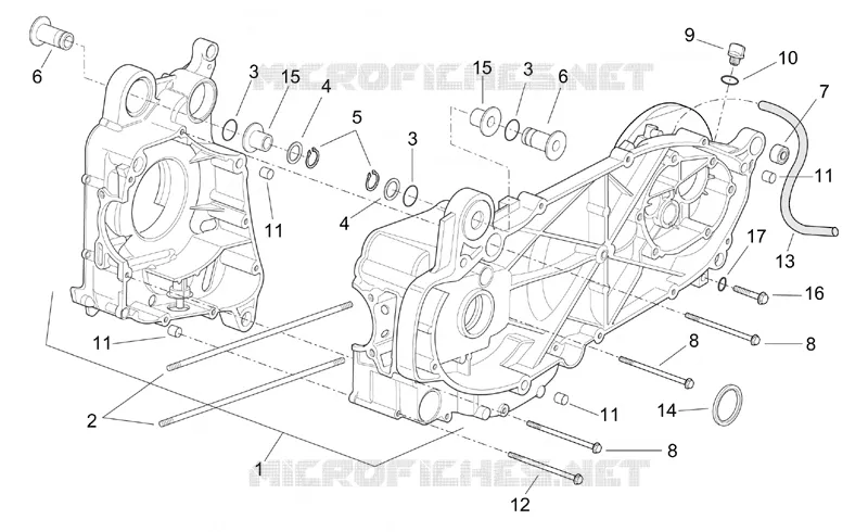 Crank-case Aprilia APRILIA-SCOOTER 250 LEONARDO 2001  Leonardo (engine Yamaha)
