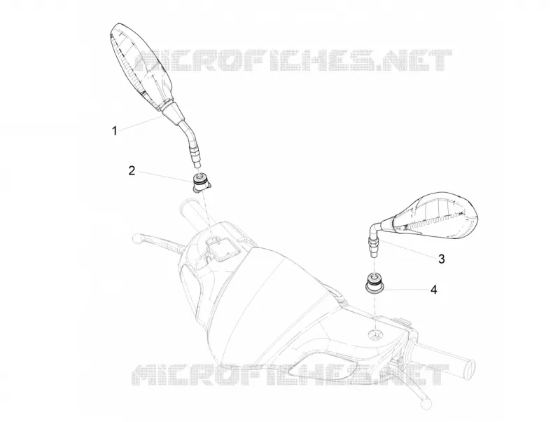Driving mirror/s Aprilia APRILIA-SCOOTER 50 SR 2018  SR 50 Motard 50 2T Euro 4