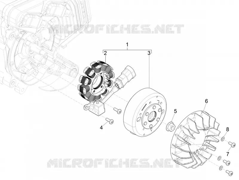 Flywheel magneto Aprilia APRILIA-SCOOTER 50 SR 2018  SR 50 Motard 50 2T Euro 4
