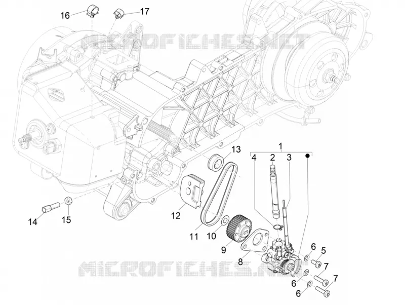 Oil pump Aprilia APRILIA-SCOOTER 50 SR 2018  SR 50 Motard 50 2T Euro 4