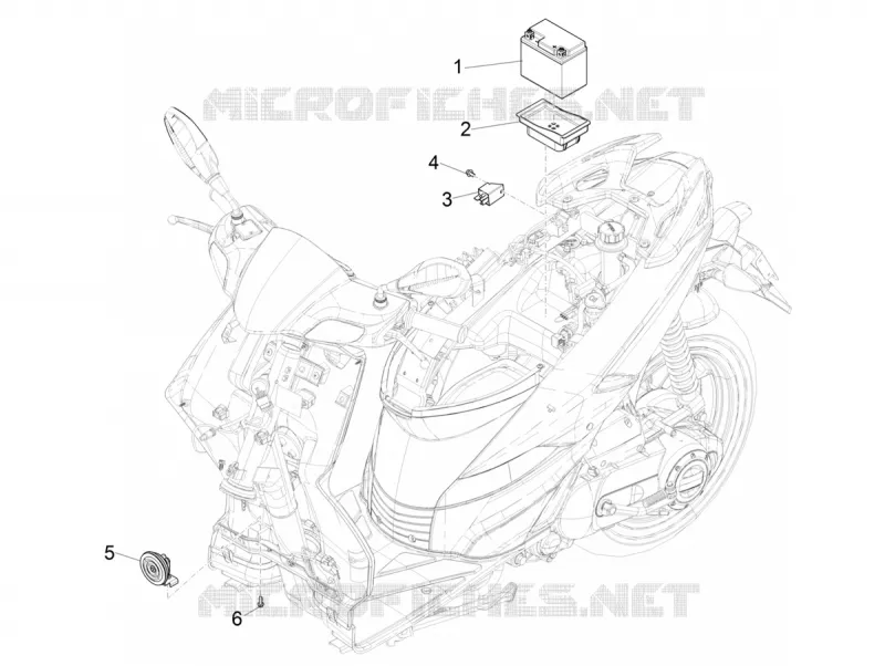 Remote control switches - Battery - Horn Aprilia APRILIA-SCOOTER 50 SR 2018  SR 50 Motard 50 2T Euro 4