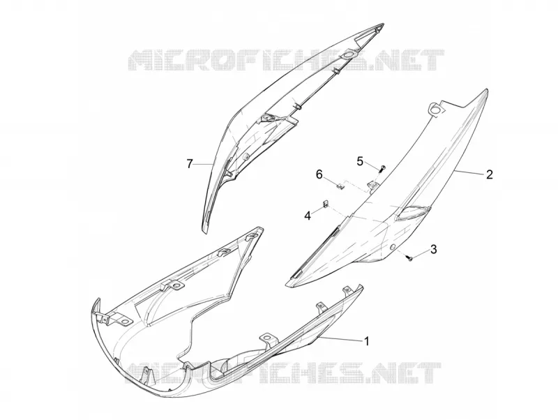 Side cover - Spoiler Aprilia APRILIA-SCOOTER 50 SR 2018  SR 50 Motard 50 2T Euro 4