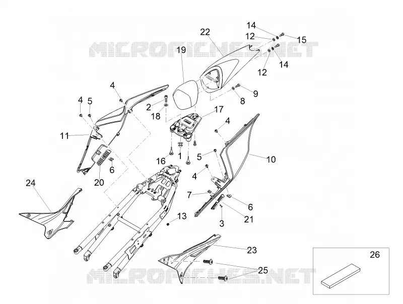 Rear body I Aprilia APRILIA-MOTORCYCLES 1100 TUONO 2017  Tuono V4 1100 Factory E4 ABS