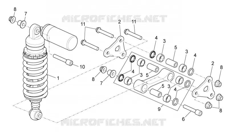 Rear shock absorber Aprilia APRILIA-MOTORCYCLES 1100 TUONO 2017  Tuono V4 1100 Factory E4 ABS