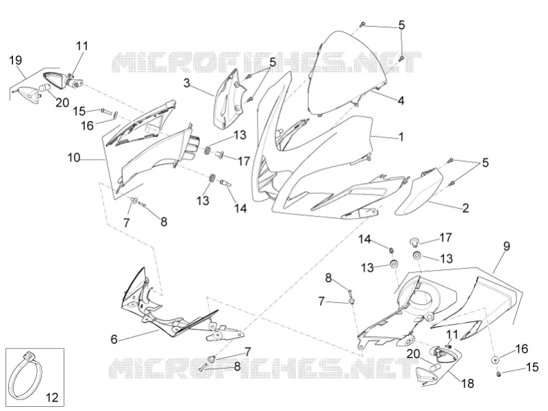 Front body I Aprilia APRILIA-MOTORCYCLES 1100 TUONO 2018  Tuono V4 1100 RF E4 ABS