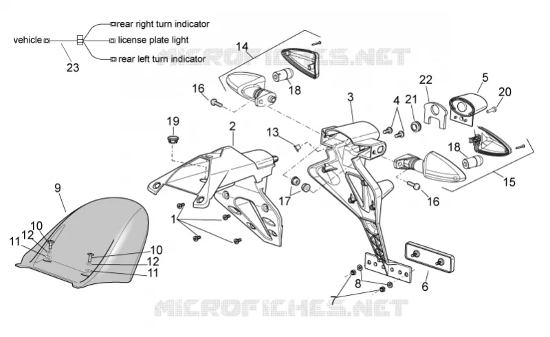 Rear body II Aprilia APRILIA-MOTORCYCLES 1100 TUONO 2018  Tuono V4 1100 RF E4 ABS