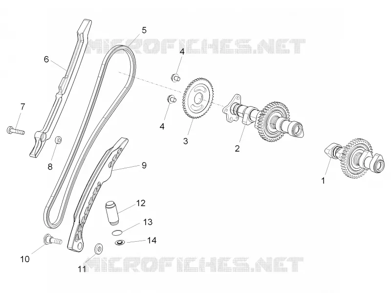 Rear cylinder timing system Aprilia APRILIA-MOTORCYCLES 1100 TUONO 2018  Tuono V4 1100 RF E4 ABS