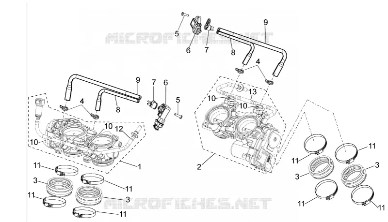 Throttle body Aprilia APRILIA-MOTORCYCLES 1100 TUONO 2018  Tuono V4 1100 RF E4 ABS