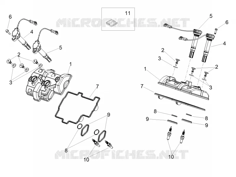 Valves cover Aprilia APRILIA-MOTORCYCLES 1100 TUONO 2018  Tuono V4 1100 RF E4 ABS