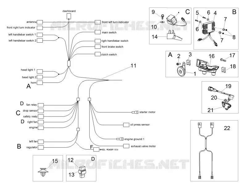 Electrical system I Aprilia APRILIA-MOTORCYCLES 1100 TUONO 2018  Tuono V4 1100 RF E4 ABS