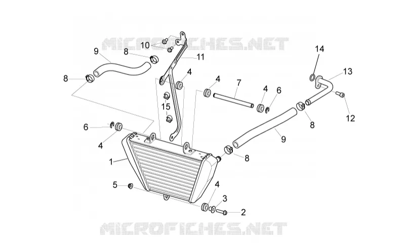 Oil radiator Aprilia APRILIA-MOTORCYCLES 1100 TUONO 2018  Tuono V4 1100 RF E4 ABS