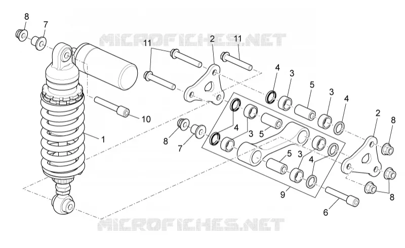 Rear shock absorber Aprilia APRILIA-MOTORCYCLES 1100 TUONO 2018  Tuono V4 1100 RF E4 ABS