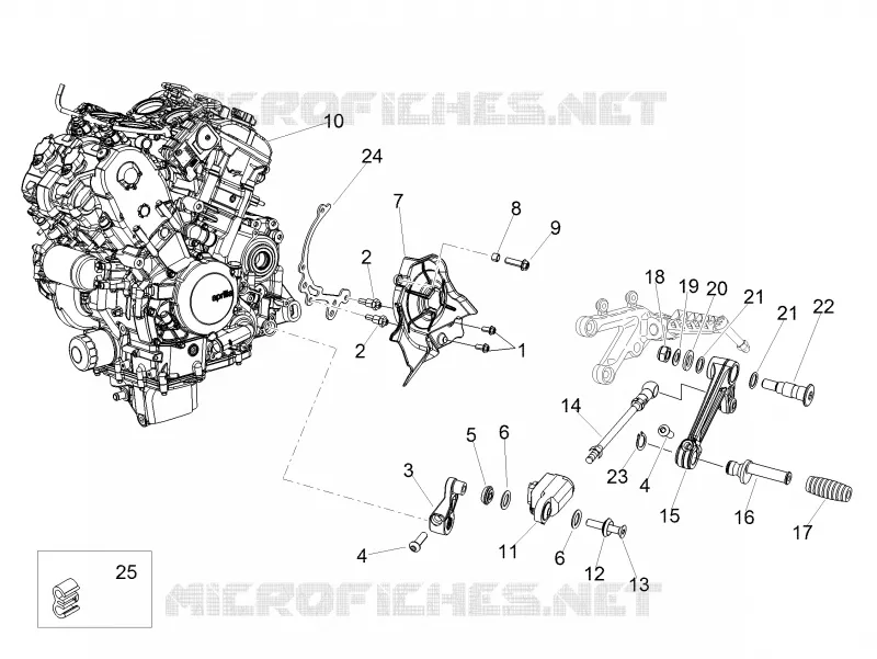 Engine Aprilia APRILIA-MOTORCYCLES 1100 TUONO 2018  Tuono V4 1100 RF E4 ABS