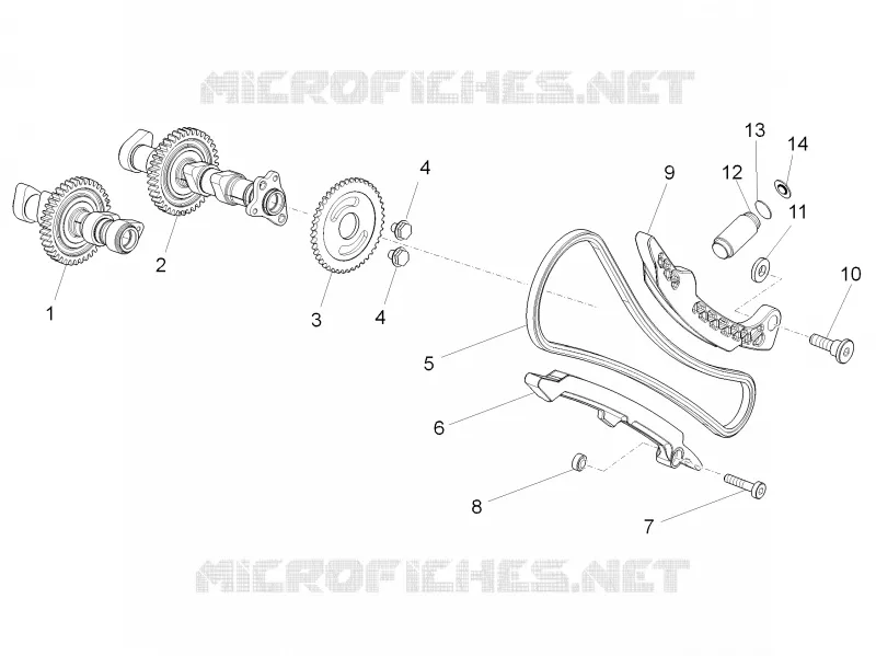 Front cylinder timing system Aprilia APRILIA-MOTORCYCLES 1100 TUONO 2018  Tuono V4 1100 RF E4 ABS