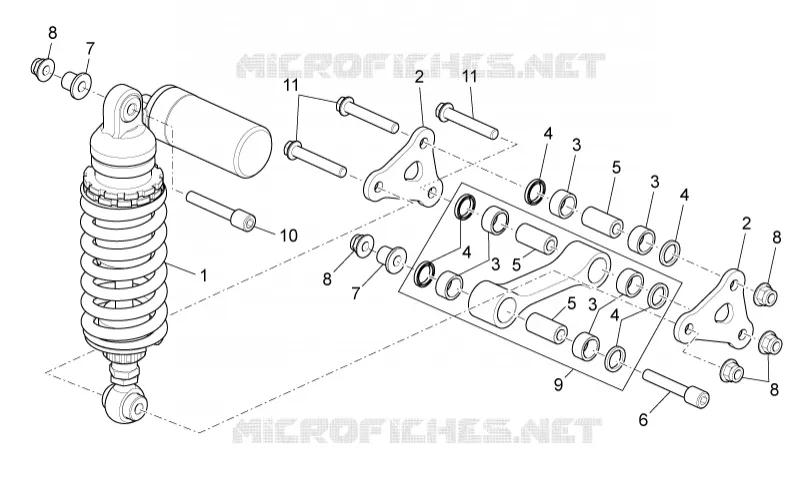 Rear shock absorber Aprilia APRILIA-MOTORCYCLES 1100 TUONO 2018  Tuono V4 1100 RF E4 ABS