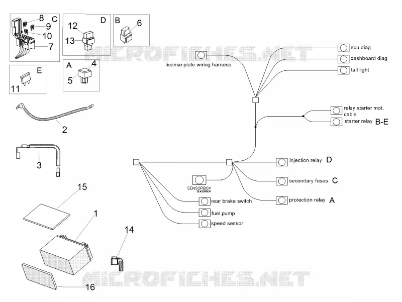 Electrical system II Aprilia APRILIA-MOTORCYCLES 1100 TUONO 2017  Tuono V4 1100 RR E4 ABS