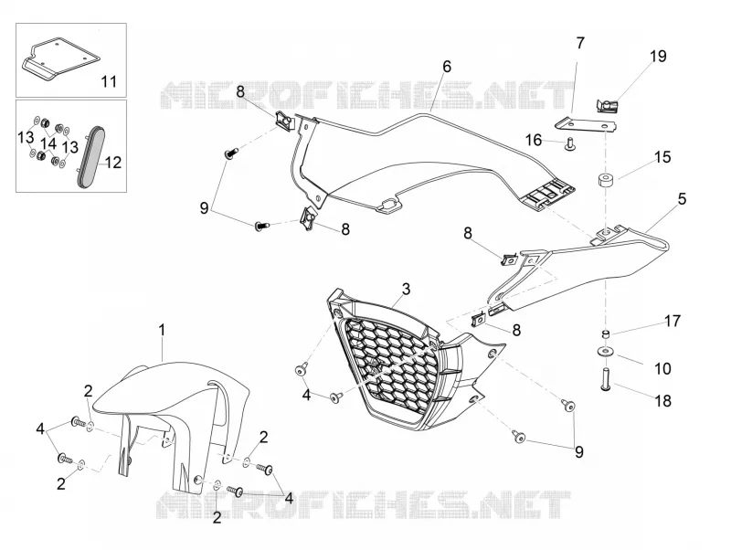 Front body III Aprilia APRILIA-MOTORCYCLES 1100 TUONO 2017  Tuono V4 1100 RR E4 ABS