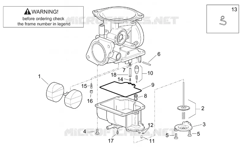 Carburettor III Aprilia APRILIA-SCOOTER 250 LEONARDO 2003  Leonardo (engine Minarelli)