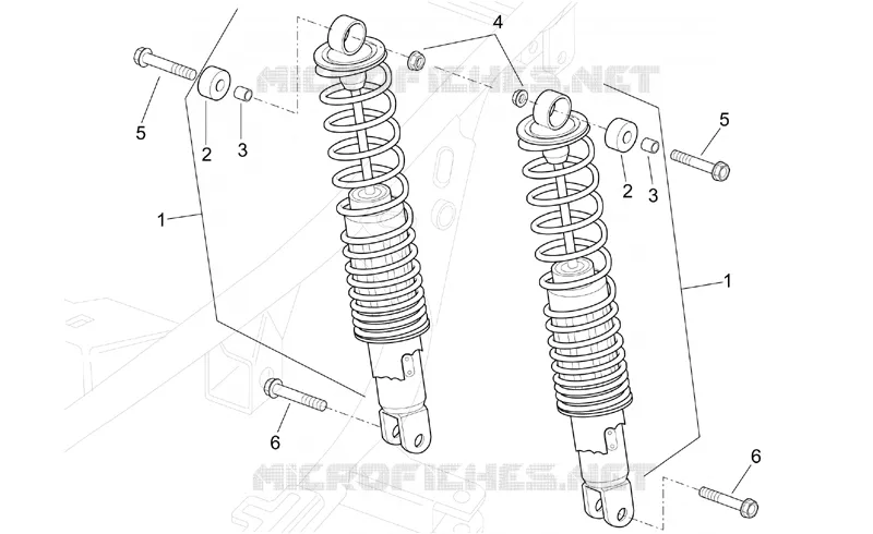 Rear shock absorber Aprilia APRILIA-SCOOTER 250 LEONARDO 2004  Leonardo (engine Minarelli)