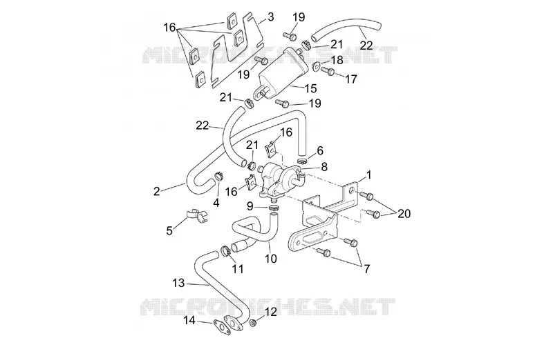 Secondary air Aprilia APRILIA-SCOOTER 250 LEONARDO 2003  Leonardo (engine Minarelli)