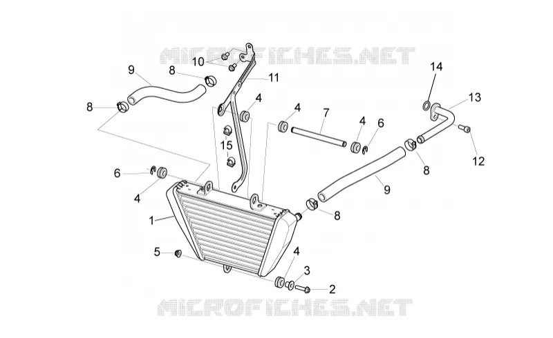 Oil radiator Aprilia APRILIA-MOTORCYCLES 1100 TUONO 2017  Tuono V4 1100 RR E4 ABS