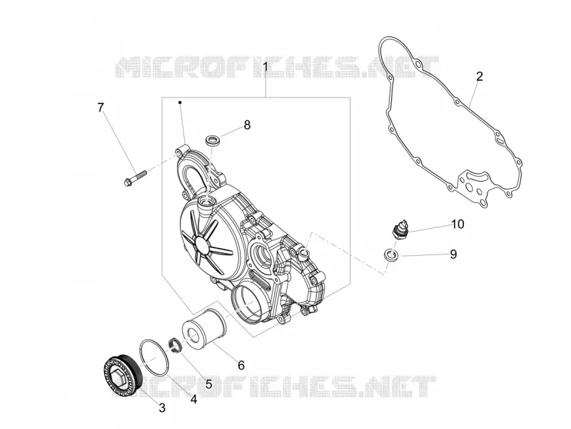 Clutch cover Aprilia APRILIA-MOTORCYCLES 125 SX 2020  SX 125 Euro 4