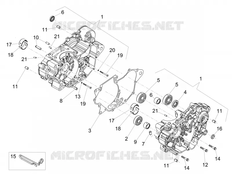 Crankcases I Aprilia APRILIA-MOTORCYCLES 125 SX 2020  SX 125 Euro 4