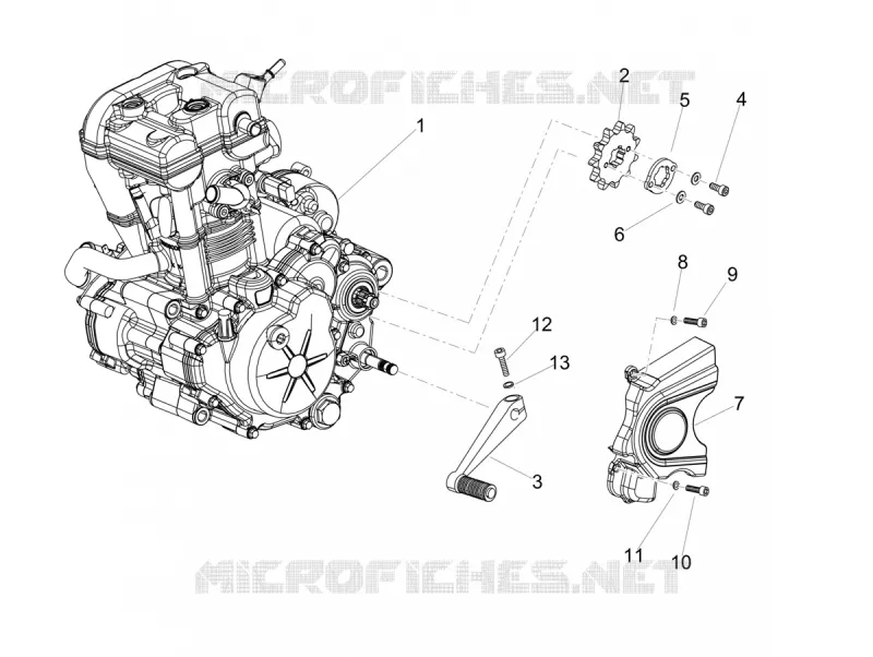 Engine-Completing part-Lever Aprilia APRILIA-MOTORCYCLES 125 SX 2019  SX 125 Euro 4