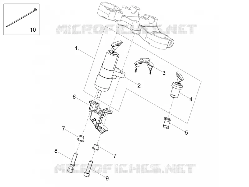 Locks Aprilia APRILIA-MOTORCYCLES 50 RX 2018  RX 50 Factory E4