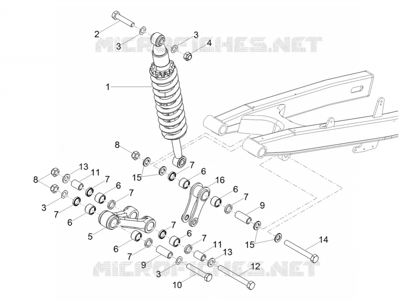 Shock absorber Aprilia APRILIA-MOTORCYCLES 50 SX 2019  SX 50 Factory Euro 4