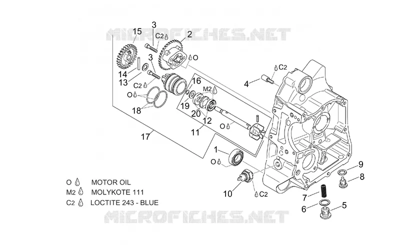 RH Semi-crankcase Aprilia APRILIA-SCOOTER 125 LEONARDO 2002  Leonardo ST
