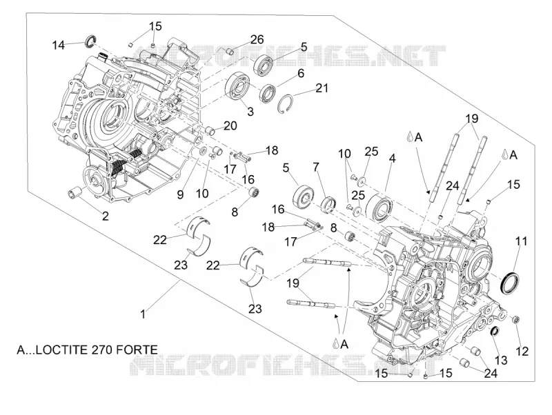 CRANKCASES I Aprilia APRILIA-MOTORCYCLES 900 DORSODURO 2017  Dorsoduro 900 Euro 4 ABS