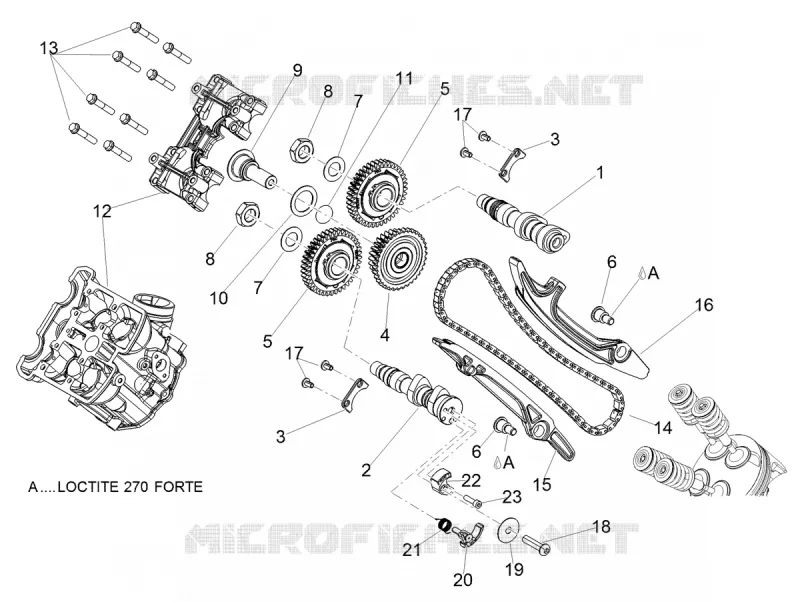 FRONT CYLINDER TIMING SYSTEM Aprilia APRILIA-MOTORCYCLES 900 DORSODURO 2017  Dorsoduro 900 Euro 4 ABS