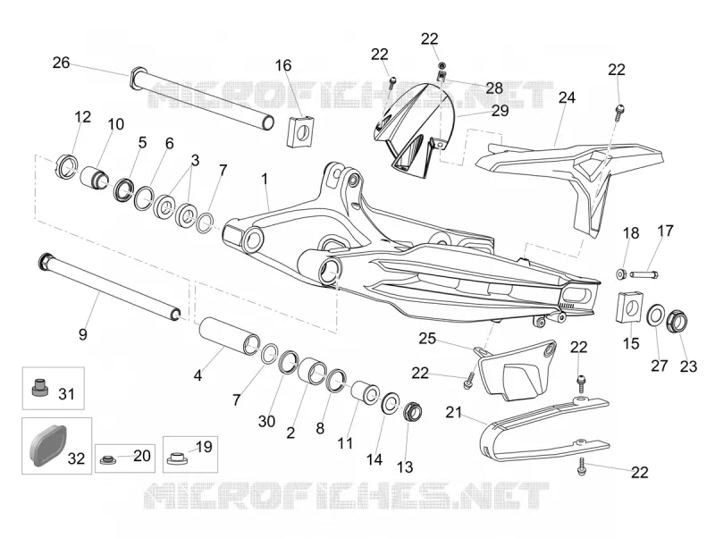 SWINGARM Aprilia APRILIA-MOTORCYCLES 900 DORSODURO 2017  Dorsoduro 900 Euro 4 ABS