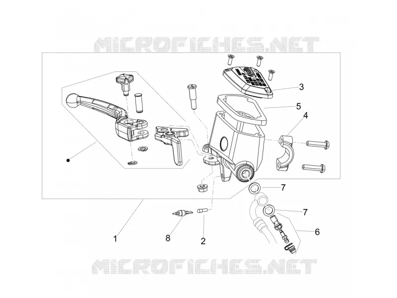 FRONT BRAKE MASTER CYLINDER Aprilia APRILIA-MOTORCYCLES 900 DORSODURO 2019  Dorsoduro 900 Euro 4 ABS