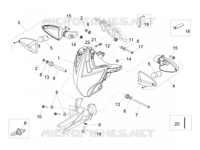 FRONT LIGHTS Aprilia APRILIA-MOTORCYCLES 900 DORSODURO 2019  Dorsoduro 900 Euro 4 ABS