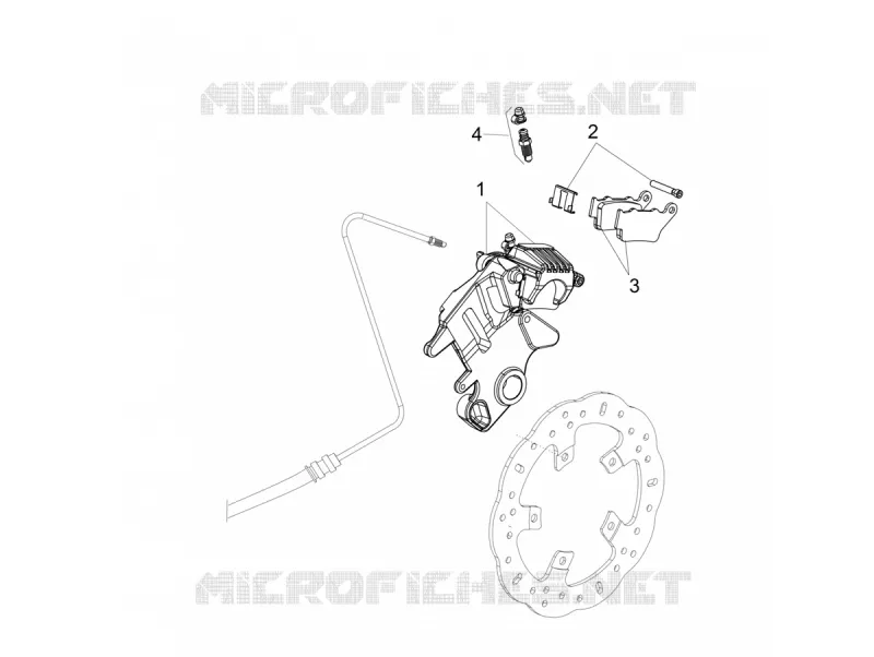 REAR BRAKE CALIPER Aprilia APRILIA-MOTORCYCLES 900 DORSODURO 2019  Dorsoduro 900 Euro 4 ABS