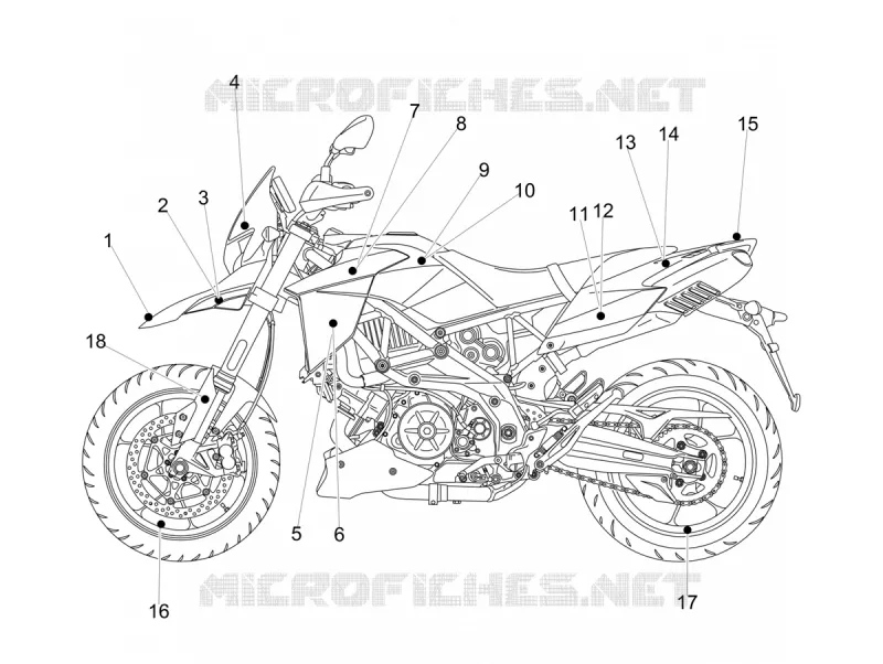 STICKERS Aprilia APRILIA-MOTORCYCLES 900 DORSODURO 2019  Dorsoduro 900 Euro 4 ABS