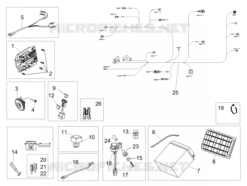 REAR ELECTRICAL SYSTEM Aprilia APRILIA-MOTORCYCLES 900 DORSODURO 2018  Dorsoduro 900 Euro 4 ABS