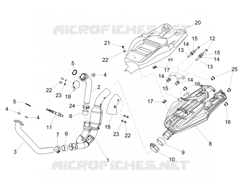 EXHAUST MUFFLER Aprilia APRILIA-MOTORCYCLES 900 DORSODURO 2020  Dorsoduro 900 Euro 4 ABS