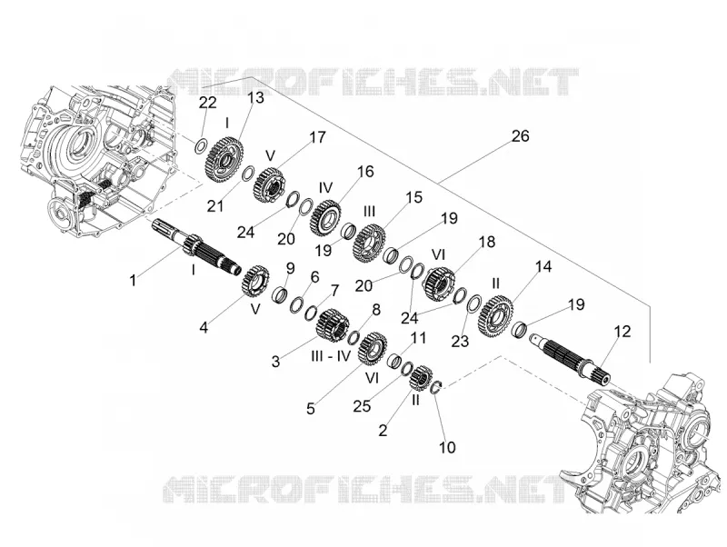 GEARBOX Aprilia APRILIA-MOTORCYCLES 900 DORSODURO 2020  Dorsoduro 900 Euro 4 ABS
