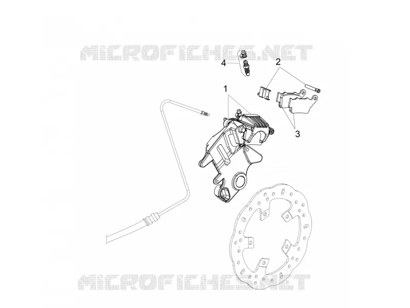REAR BRAKE CALIPER Aprilia APRILIA-MOTORCYCLES 900 DORSODURO 2020  Dorsoduro 900 Euro 4 ABS