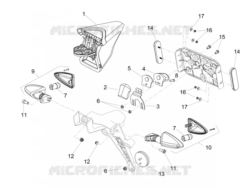 TAIL LIGHTS Aprilia APRILIA-MOTORCYCLES 900 DORSODURO 2020  Dorsoduro 900 Euro 4 ABS