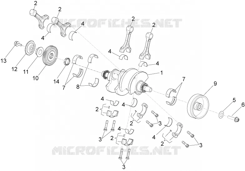 CRANKSHAFT Aprilia APRILIA-MOTORCYCLES 1000 RSV4 2019  RSV4 1000 RR Euro 4 ABS
