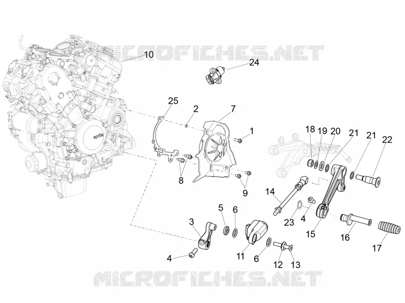ENGINE - GEAR LEVER - SPROCKET Aprilia APRILIA-MOTORCYCLES 1000 RSV4 2019  RSV4 1000 RR Euro 4 ABS