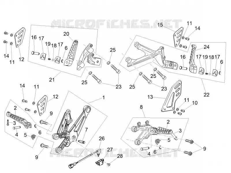 FOOTRESTS Aprilia APRILIA-MOTORCYCLES 1000 RSV4 2019  RSV4 1000 RR Euro 4 ABS